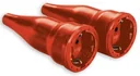 Solid rubber coupling - 2 pieces with protective contact IP 20 - red