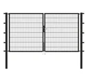 Double gate Flexo with accessories, anthracite, width 400 cm, height 160 cm, PF: 8 x 8 cm