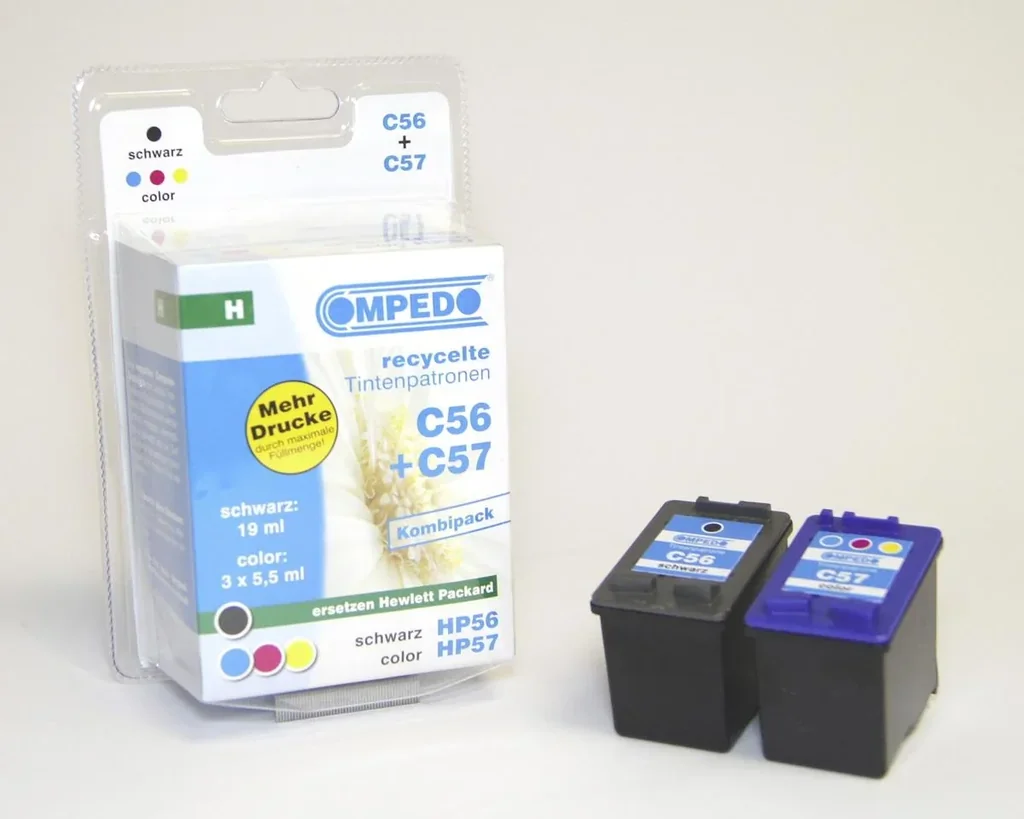 Printer cartridge for HP 56+57 2-pack (BK/COL)