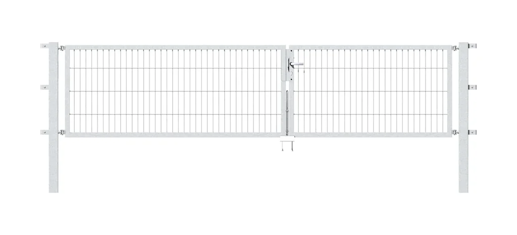 Double gate Flexo with accessories, hot-dip galvanized, width 350 cm, height 80 cm, PF: 80x80 cm