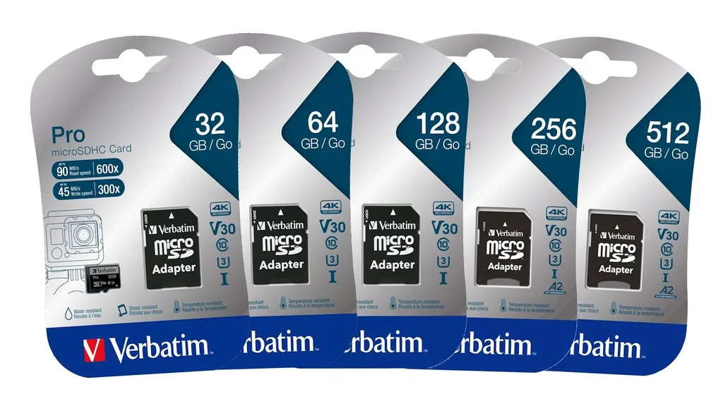 32 GB microSDHC memory card with SD card adapter, U3, UHS-I