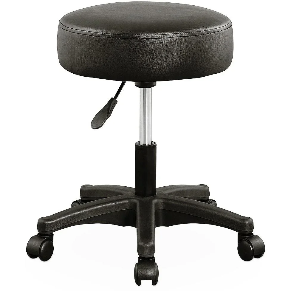 Tabouret / office stool - rotatable and adjustable - black