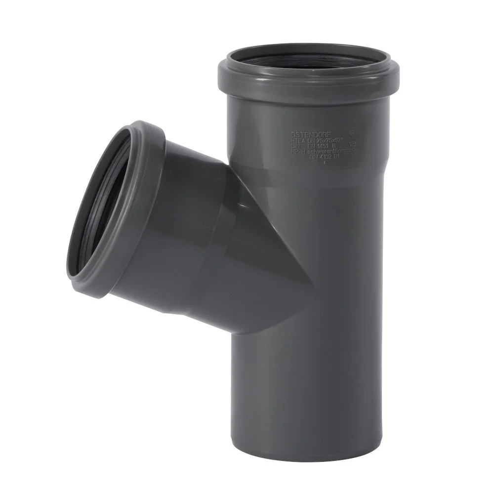 Trójnik HT 75/75 67° HTsafeEA, Rura Kanalizacyjna 75mm, Odgałęzienie HT