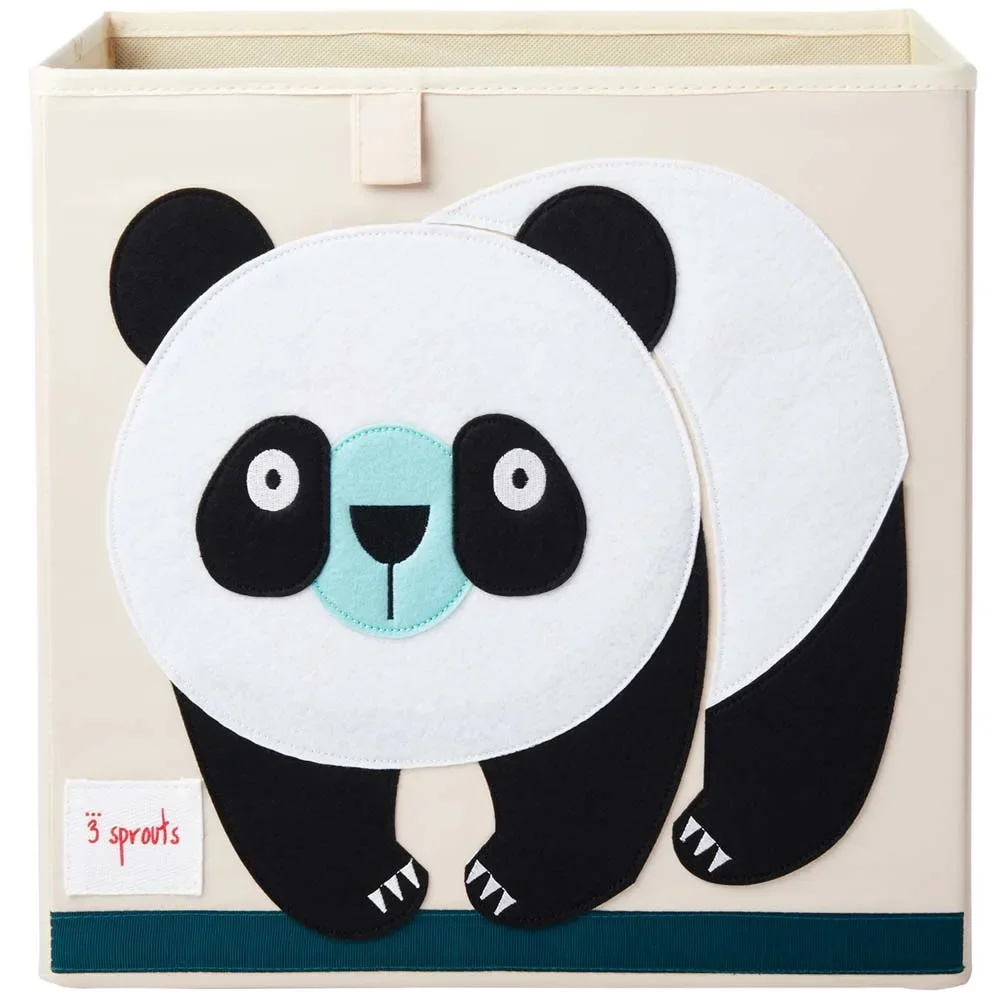 3 Sprouts kosz na zabawki panda