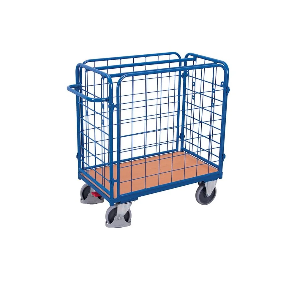 Wózek Czterościenny Niski, Wózek Transportowy 400kg z EasySTOP