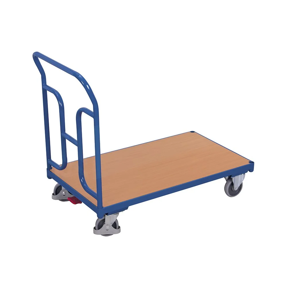 Wózek Transportowy 250 kg z Hamulcem EasySTOP, Wózek Magazynowy Niebieski