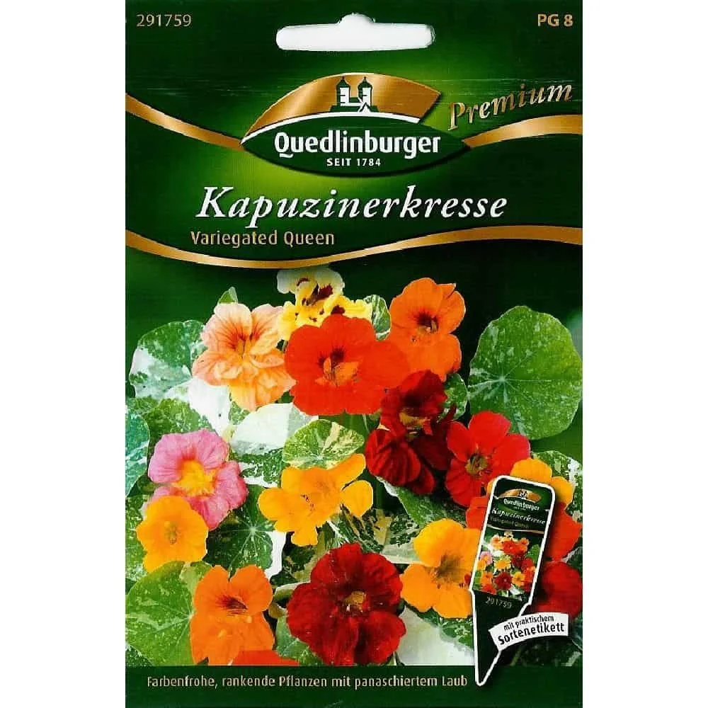 Nasiona Nasturcji Pnącej Variegated Queen - Jadalna Nasturcja na Balkon