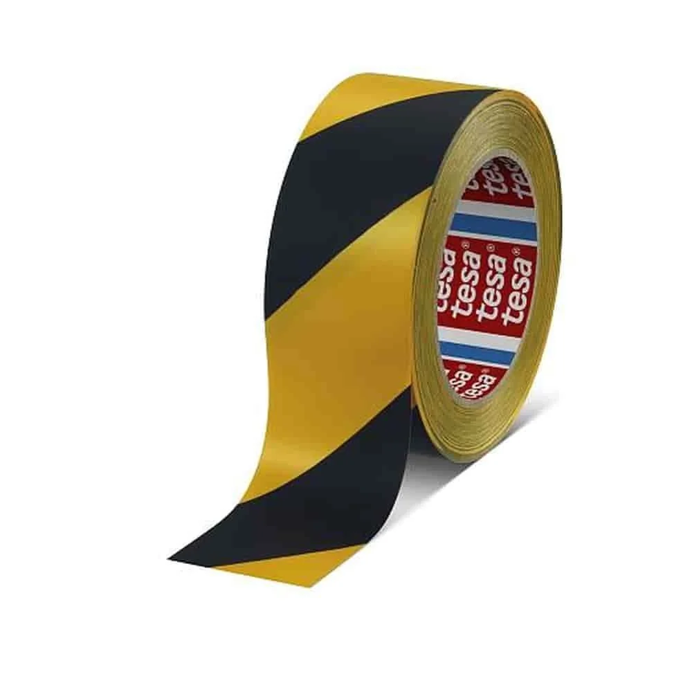 Taśma do Oznaczania Podłogi Czarno-Żółta, 50mm x 33m