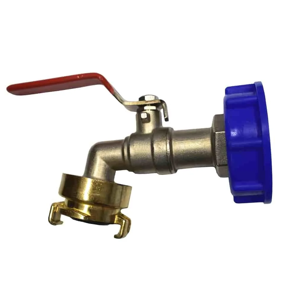 Kran do IBC, Adapter S60x6, Zawór 1 cal, Kranik Spustowy