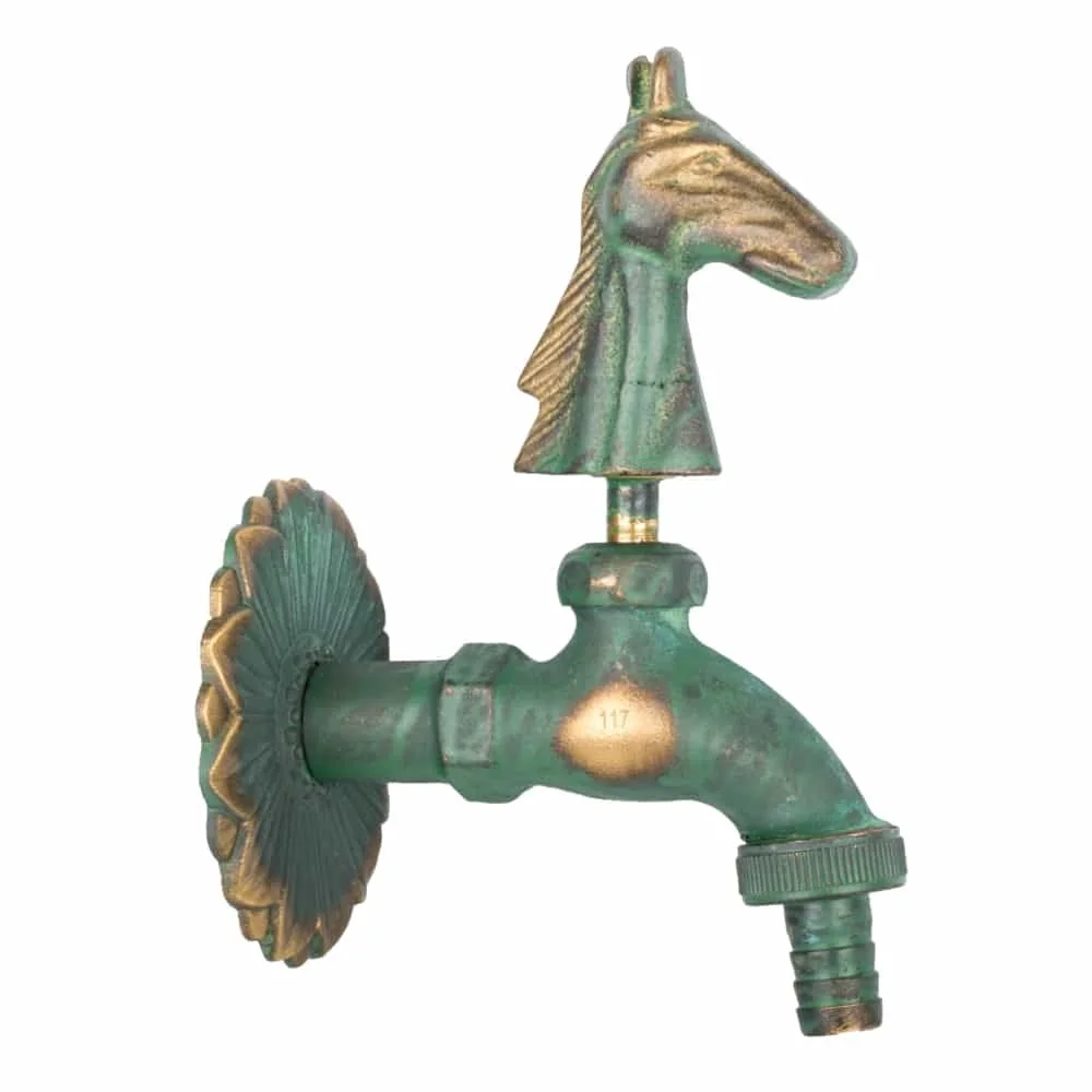 Kran Ogrodowy Retro: Nostalgiczny Zawór z Głowicą Konia 1/2"
