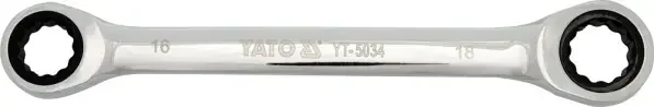 Klucz oczkowy z grzechotką 10/11 mm, dwustronny, 72 zęby