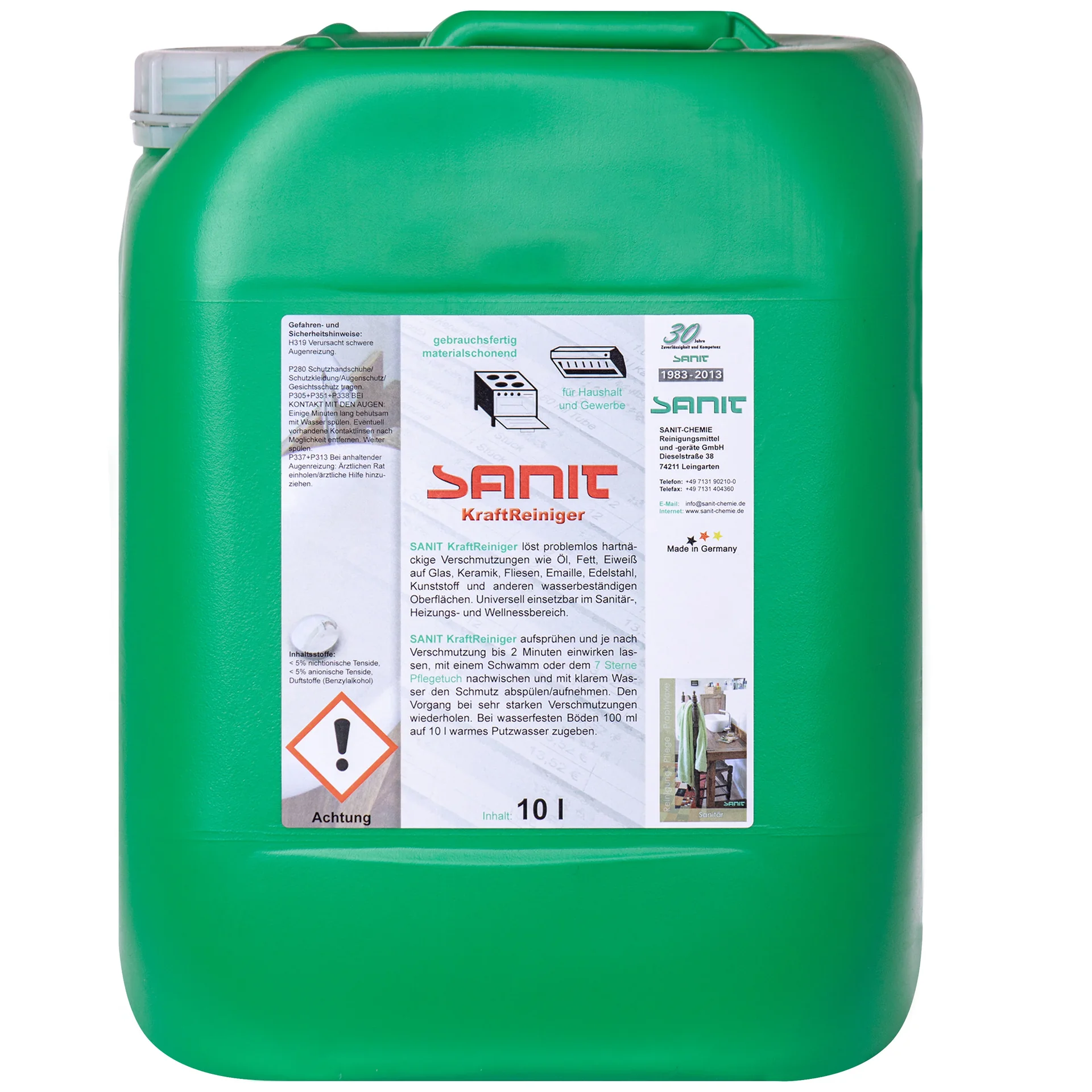 Środek do czyszczenia sanitariatów 10 Liter, silny koncentrat do łazienki, profesjonalny płyn do mycia