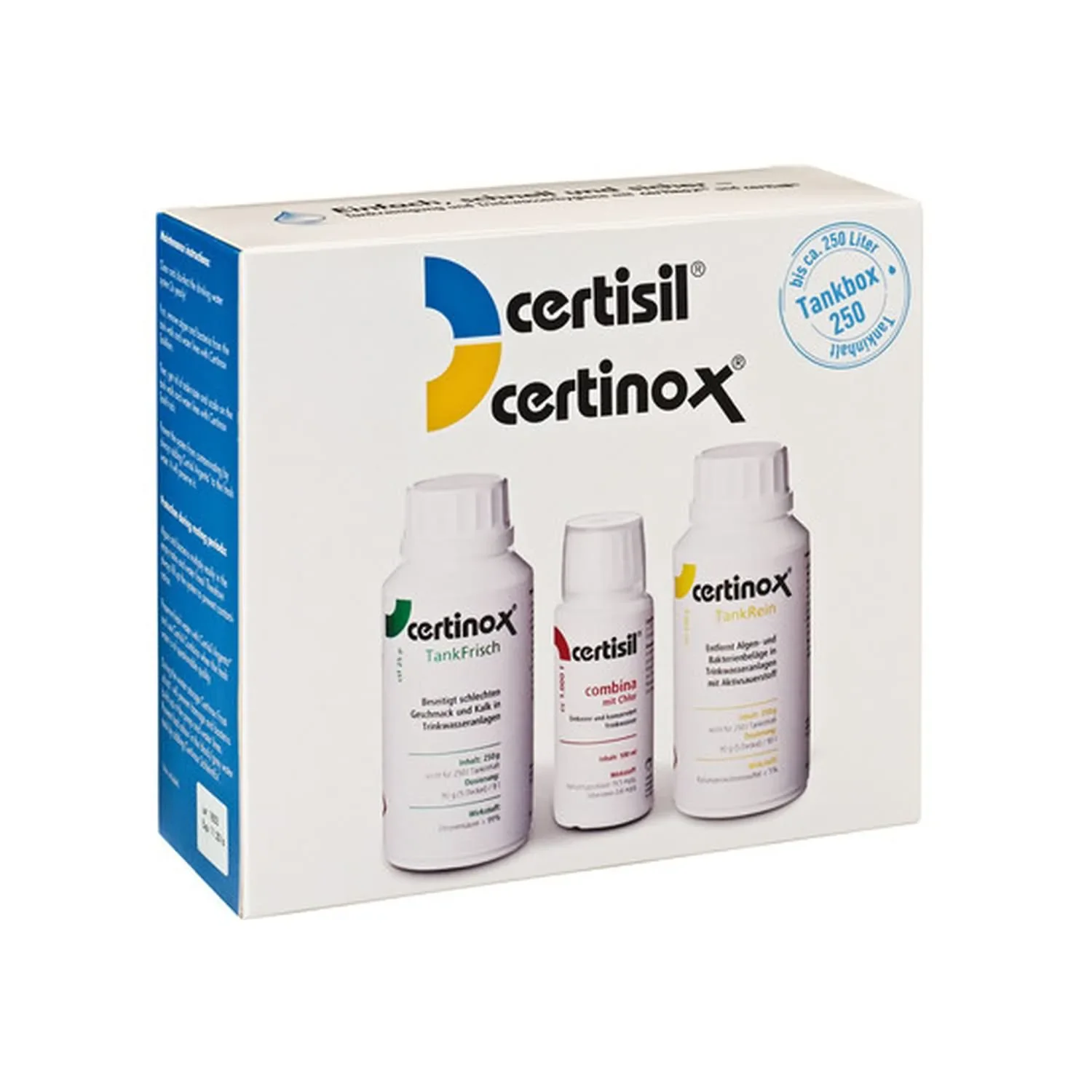 Oczyszczanie wody w zbiorniku, dezynfekcja, uzdatnianie, CertiBox CB 250 do 250 litrów
