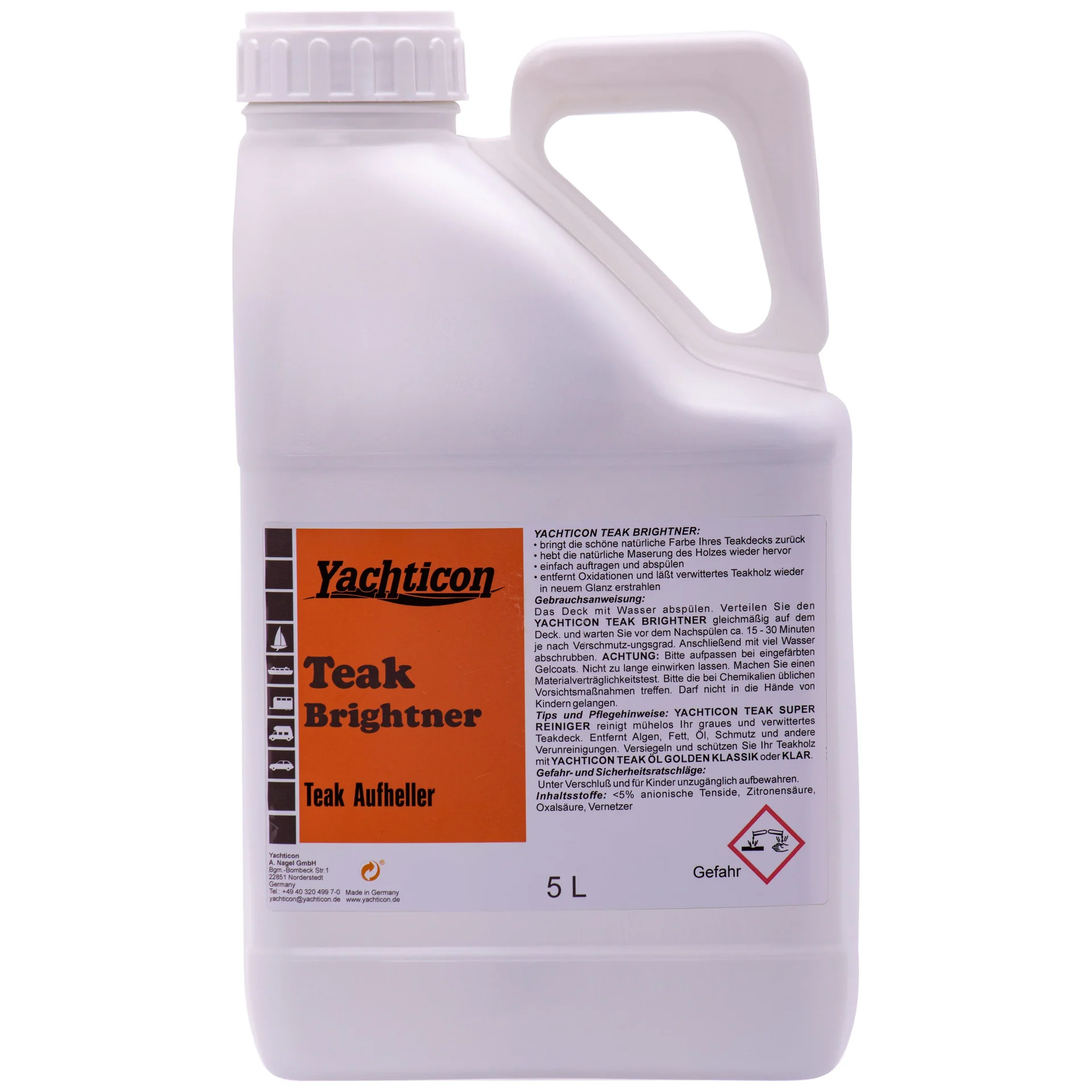 Rozjaśniacz do teaku 5 Liter, środek do czyszczenia teaku, renowacja teaku