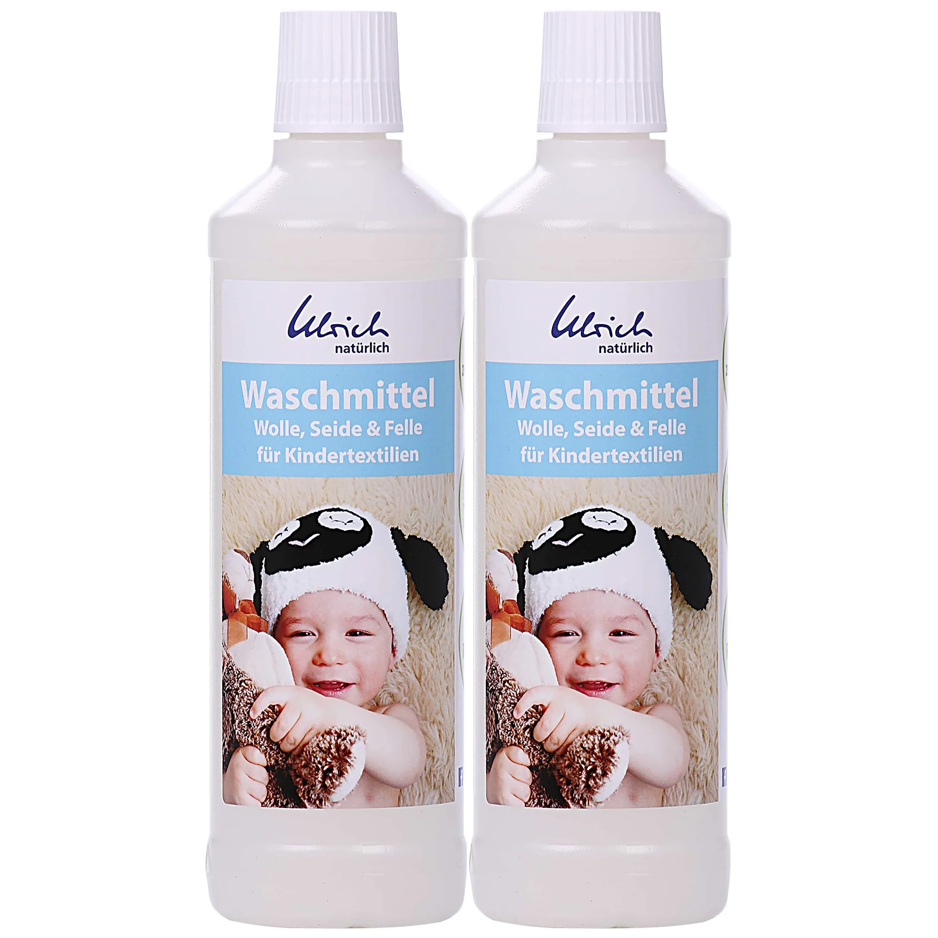 Płyn do prania dla dzieci, 2 x 500 ml, do wełny, jedwabiu i delikatnych tkanin