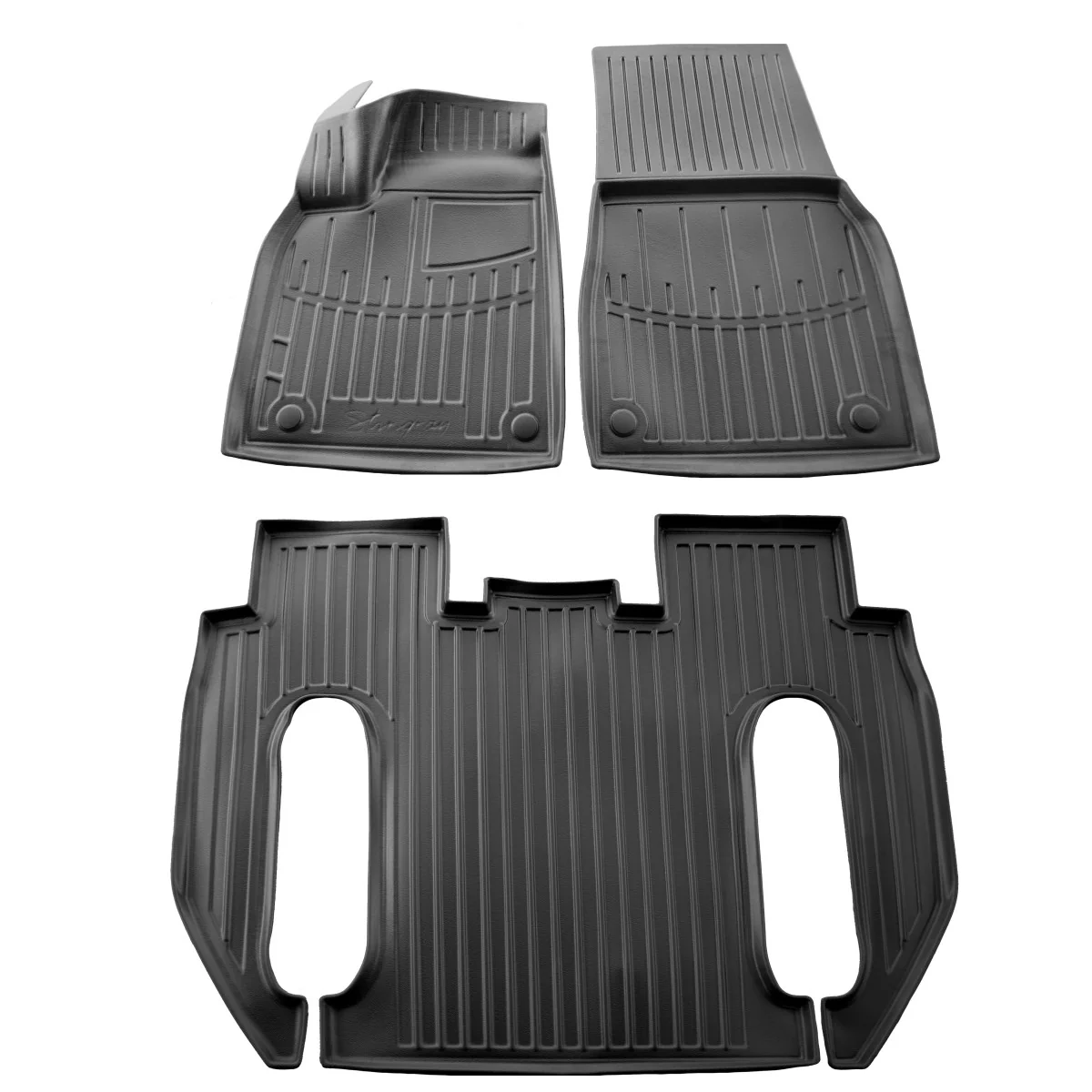 3D do Tesla Model X Plaid (2022-...), z wysokim rantem, passgenaue Autofußmatten