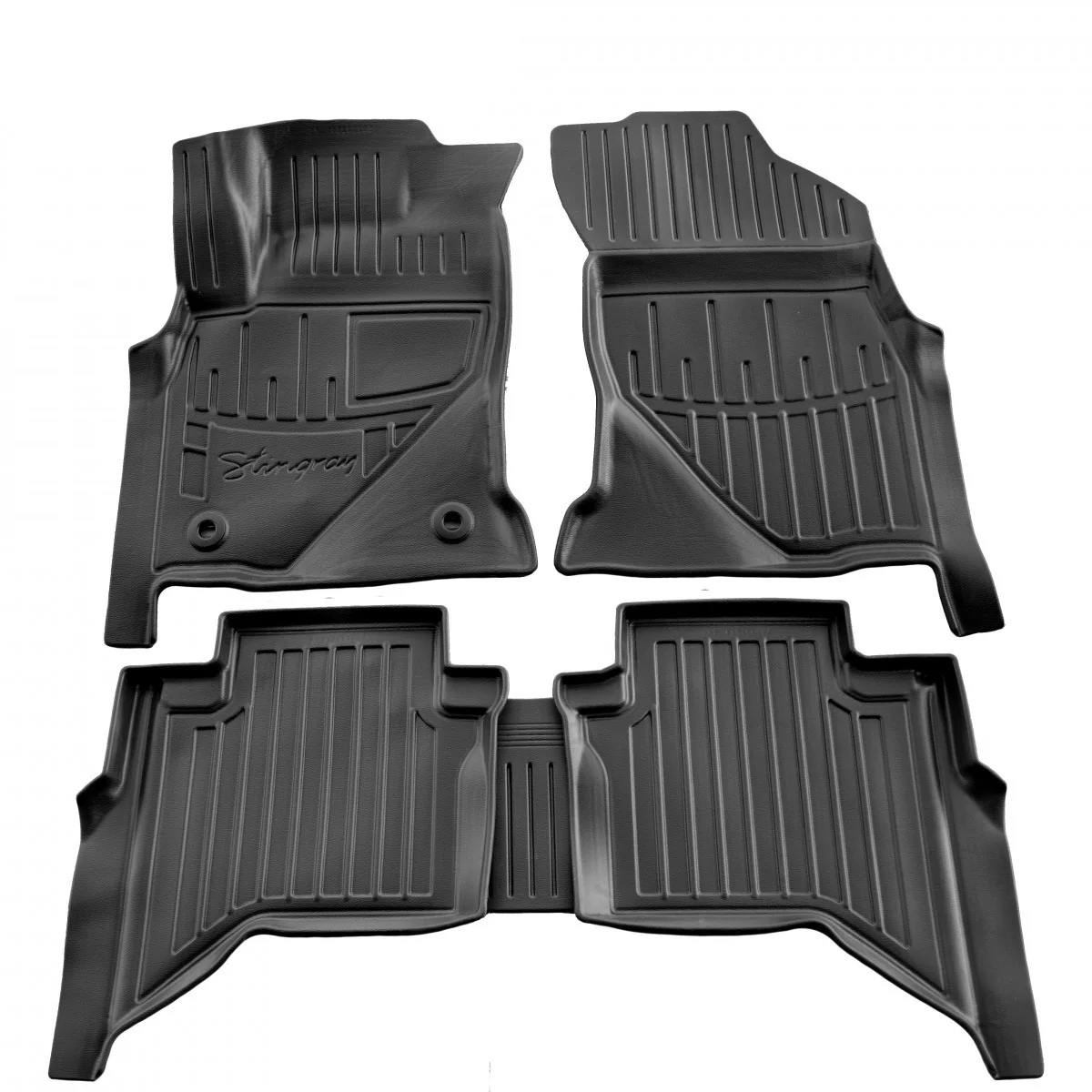 Dywaniki gumowe Toyota Hilux, 3D, do samochodu Toyota Hilux Crew Cab (2015-...), mata gumowa