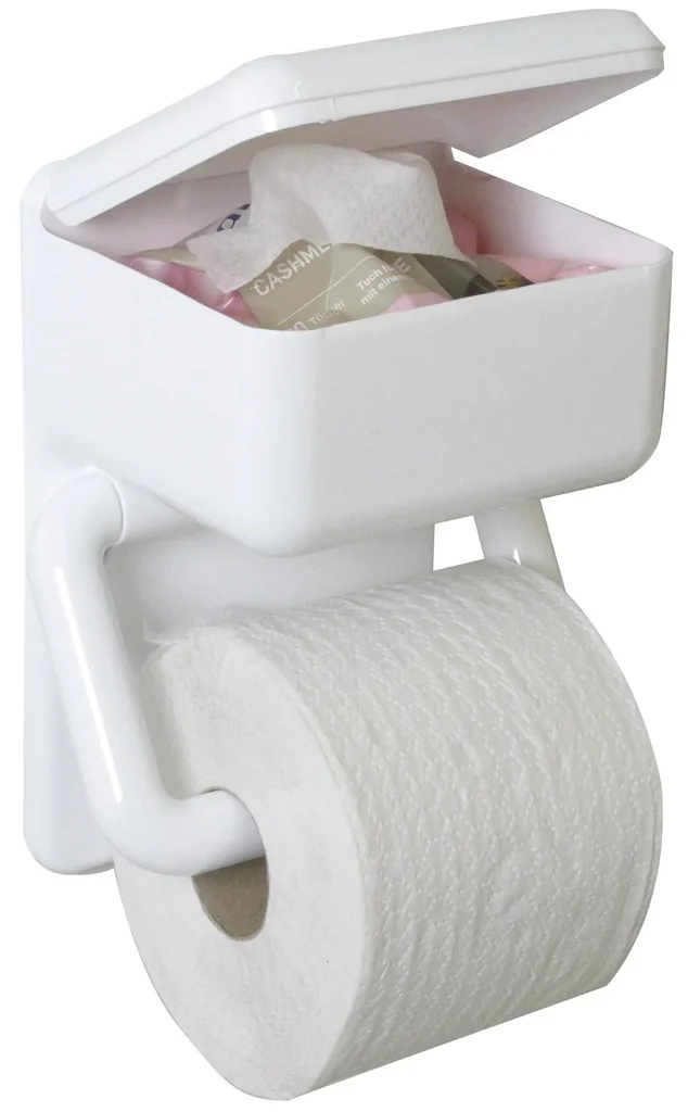 Duo toilet paper holder, with wet wipe box