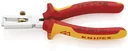 Stripping pliers with opening spring, universally insulated with multi-component grips, VDE-tested, chrome-plated, 160 mm