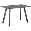 Dining table kitchen table with metal legs and spacious tabletop wooden table dark grey MDF metal 110 x 70 x 76 cm