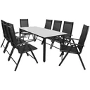 Aluminium garden set Bern 8+1 frosted glass anthracite - Set