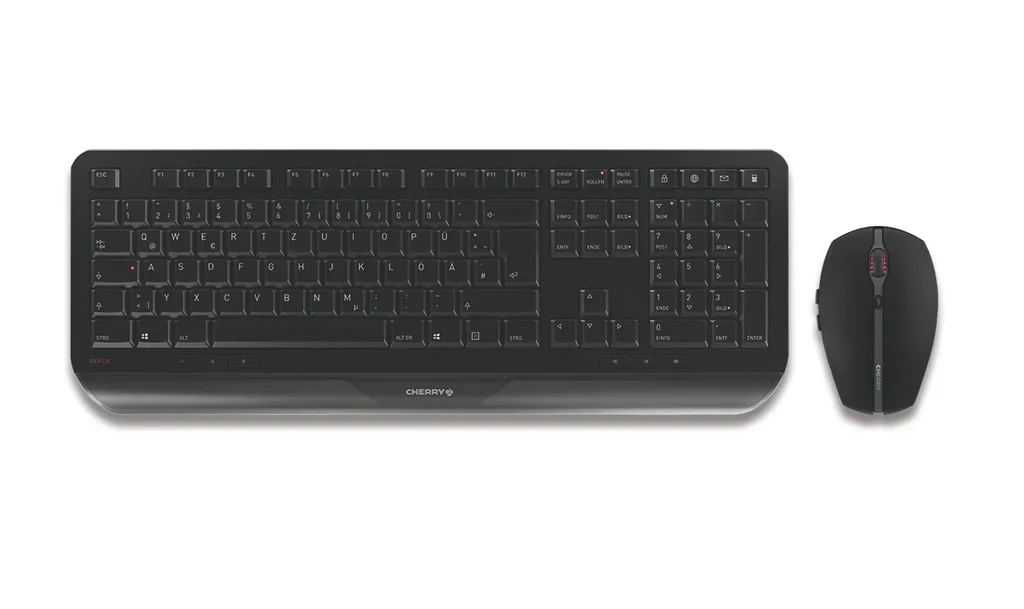 Wireless keyboard and mouse set GENTIX DESKTOP black