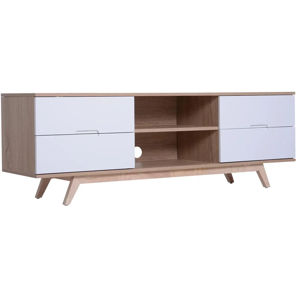 TV table TV cabinet TV board lowboard TV cabinet base cabinet 4 x drawer 2 x shelf 150 x 40 x 50 cm