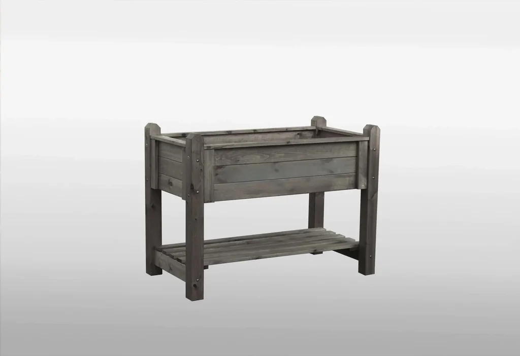 Solid herb bed, grey, small