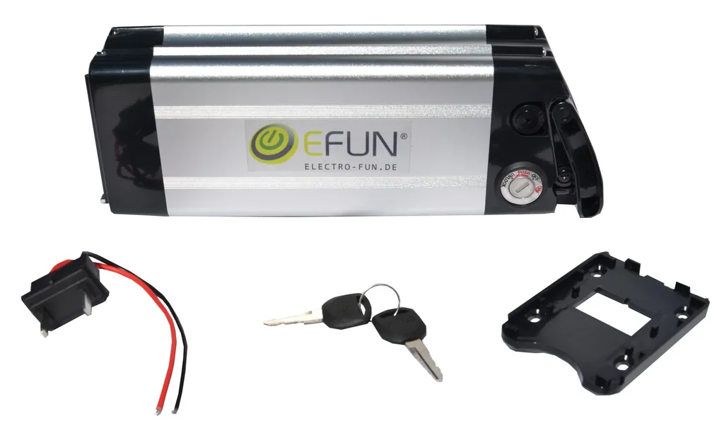 Lithium Ion Battery 36 Volt 10 Ah SILVER FISH E-Bike E-FUN