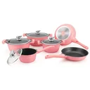 10-piece cookware set - Pink