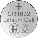 Lithium button cell CR1632, 3 Volt - 5 pieces