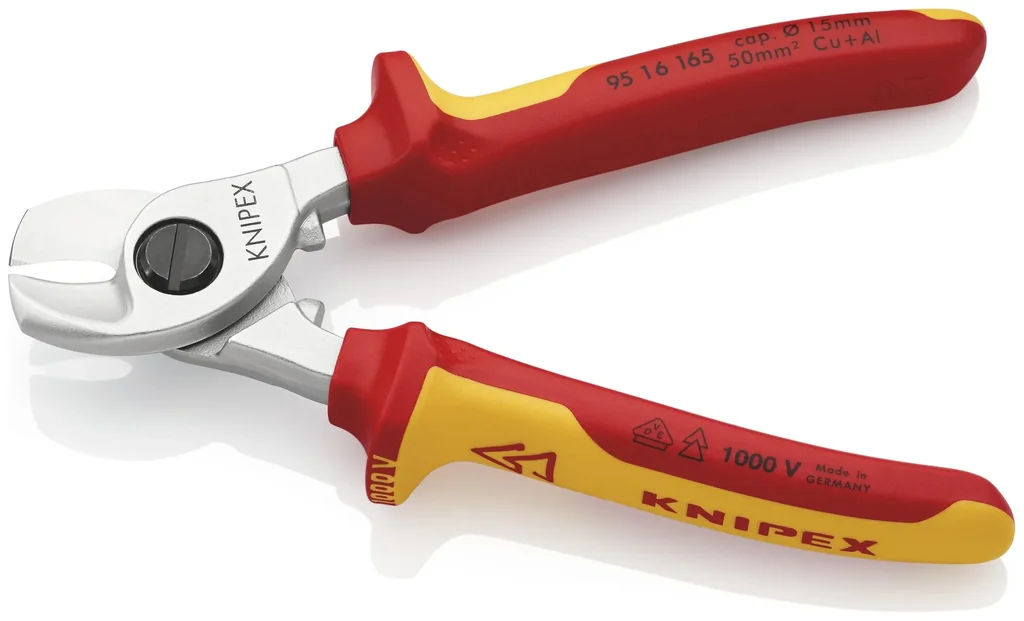 Insulated cable cutters with multi-component grips 165 mm