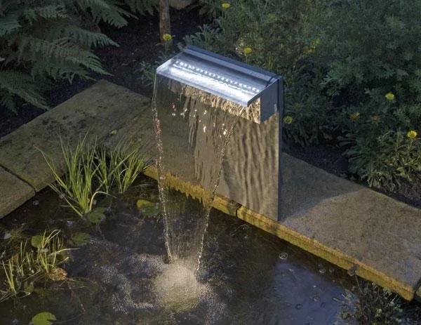 Stainless steel waterfall "Niagara" - 30 cm with LED