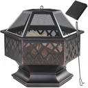 Fire basket - hexagonal