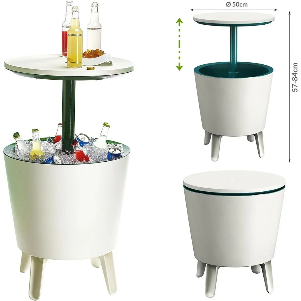 Drinks cooler - white/turquoise - Ø50cm - 30L