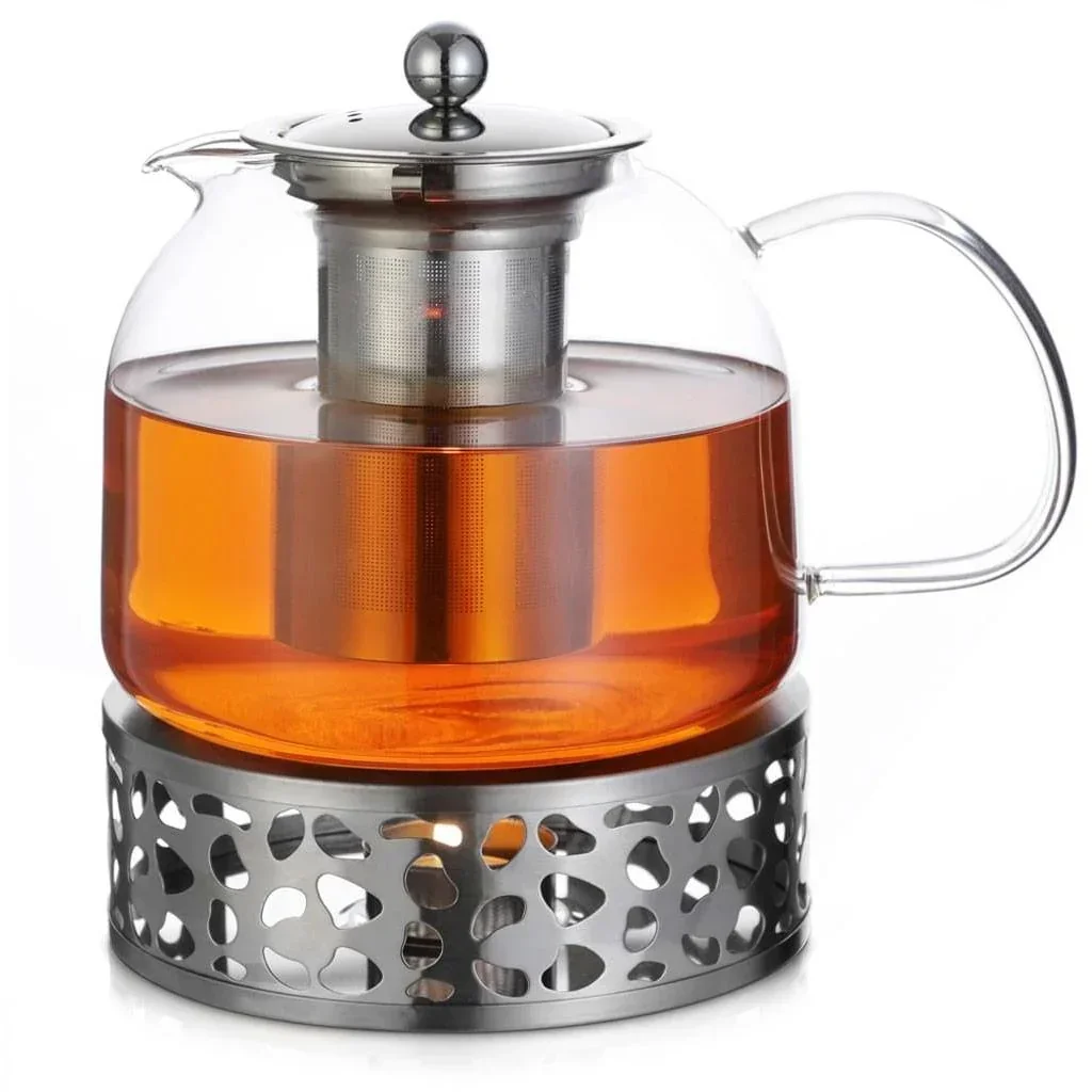 Glass teapot including warmer 1.5L