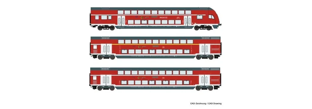 3-piece set: double-decker carriage, DB AG (DC)