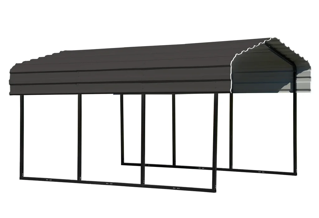 Steel carport Venice 465 x 305 cm, black