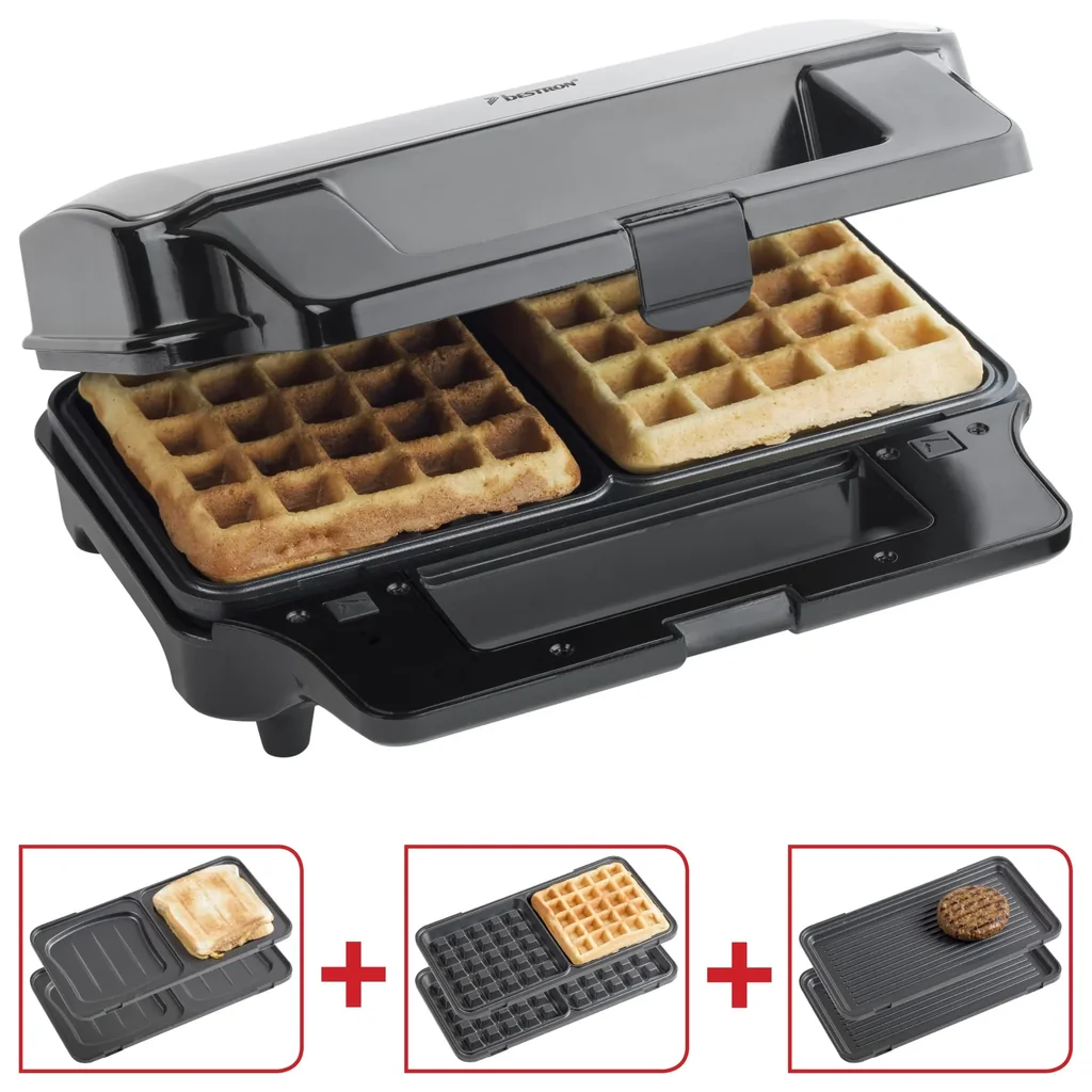 3-in-1 interchangeable plate grill XL