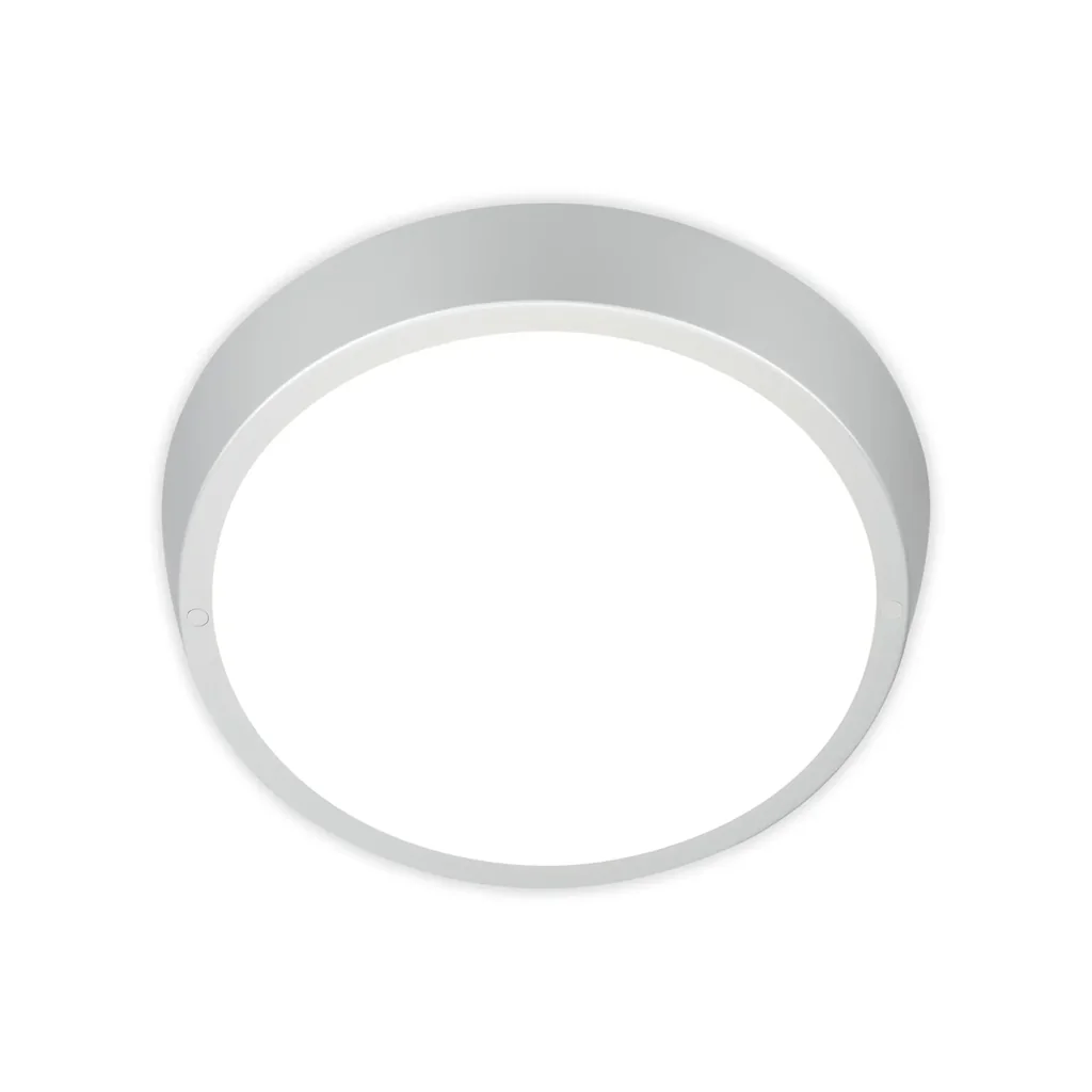 HAGEN LED outdoor light, wall and ceiling light, silver, IP44, 24 watts, 2,160 lm, 4,000 K