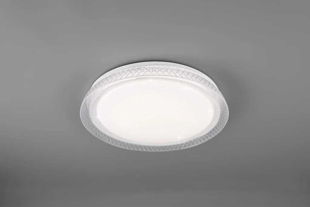 LED ceiling light HERACLES, 18 W, 1800 lm, dimmable including remote control, Starlight Cover