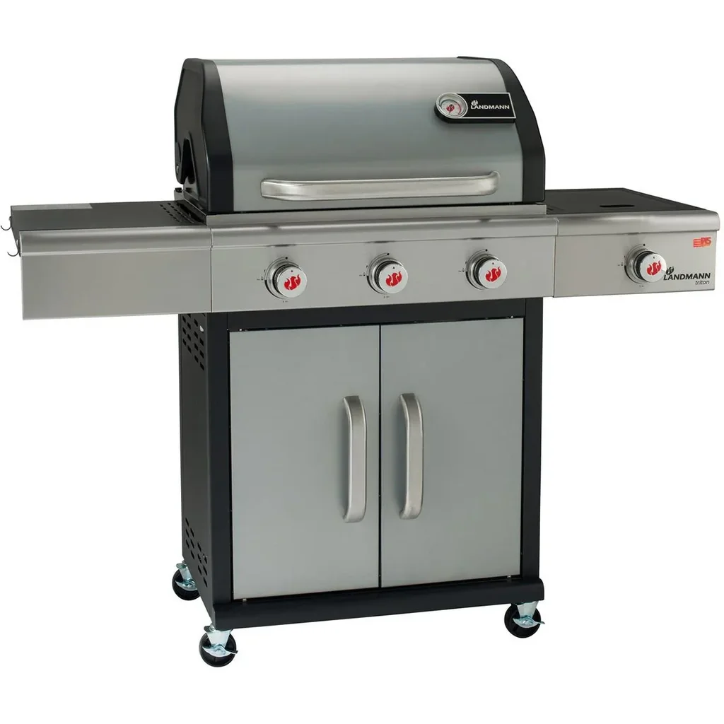 Triton PTS 3.1 gas grill - grill surface 65 x 44 cm - silver - with side burner and PTS system