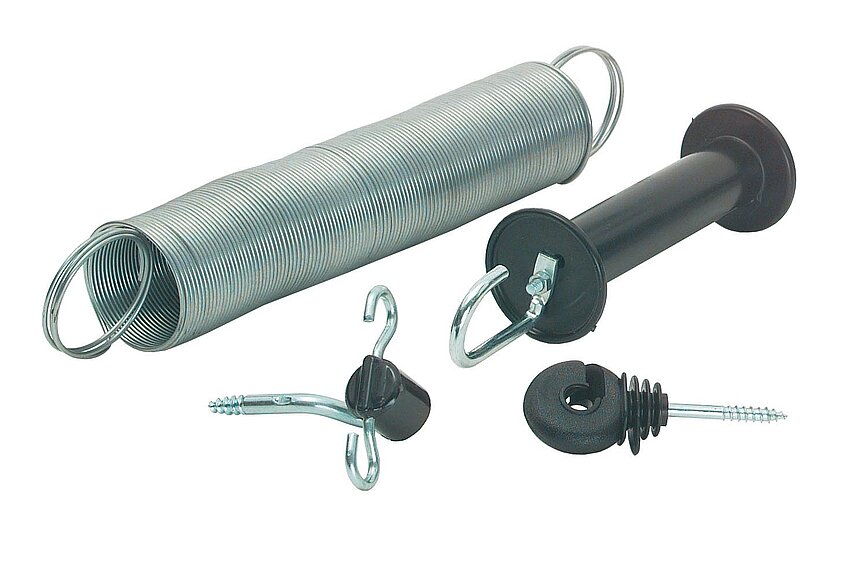 Gate set for pasture fences, extendable up to 5 m