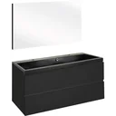 Concept bathroom furniture with mirror 100cm - black/black
