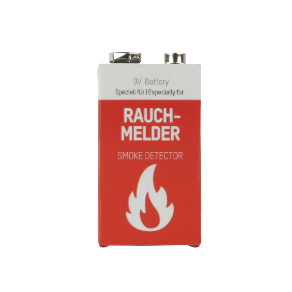 Lithium 9V block smoke detector battery