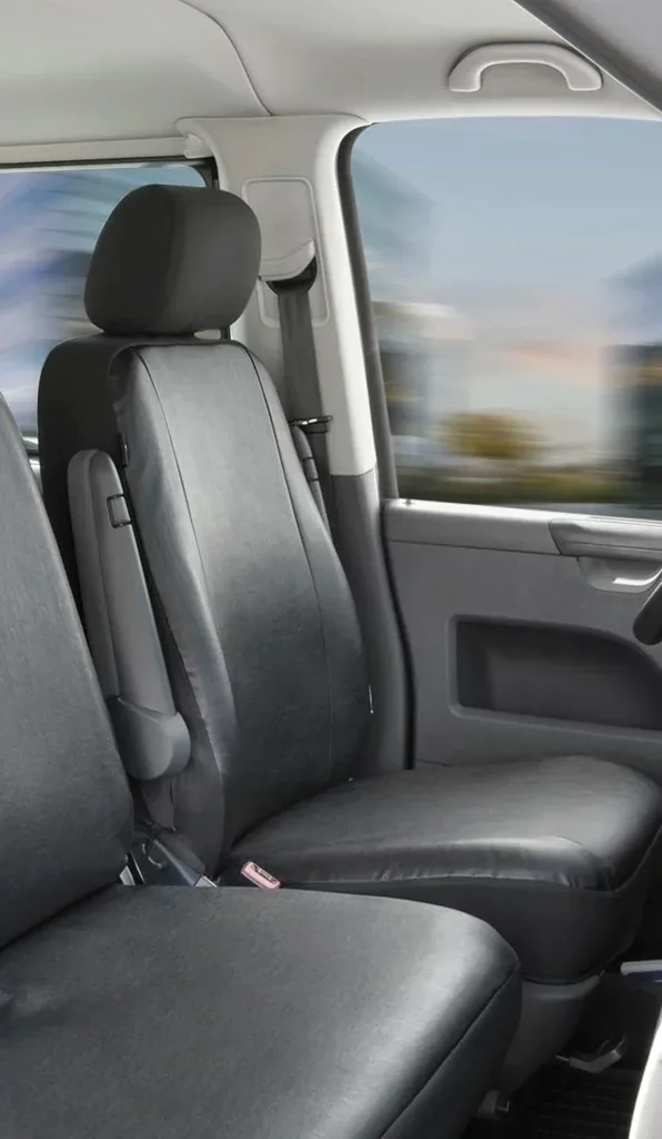 Fitted seat covers for VW T5 for single front seat made of artificial leather from 09/2009 to today