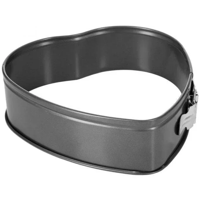 Removable cake pan - heart shape - 24 x 23 cm - metal