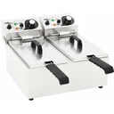 Electric deep fryer double 4000 W 12 L stainless steel