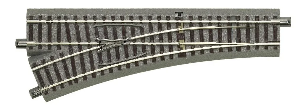 Left switch for manual operation, length 200 mm, branch angle 22.5°, branch radius 502.7 mm
