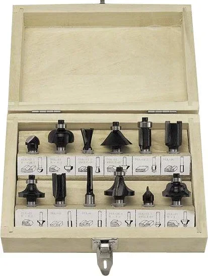 HM router bit set (router) 12-piece, 8 mm shaft
